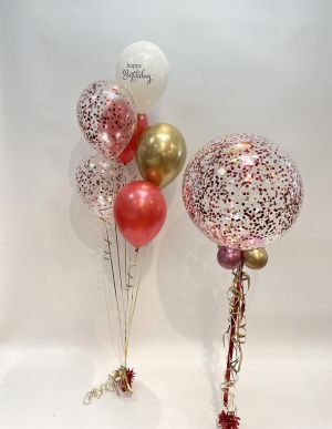Colorful balloon decoration for a birthday party
